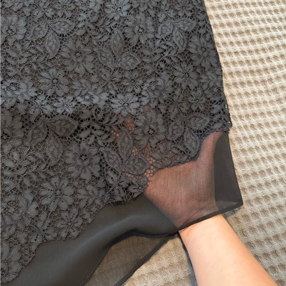 Zara Black Floral Lace Top - Picture 6 of 9